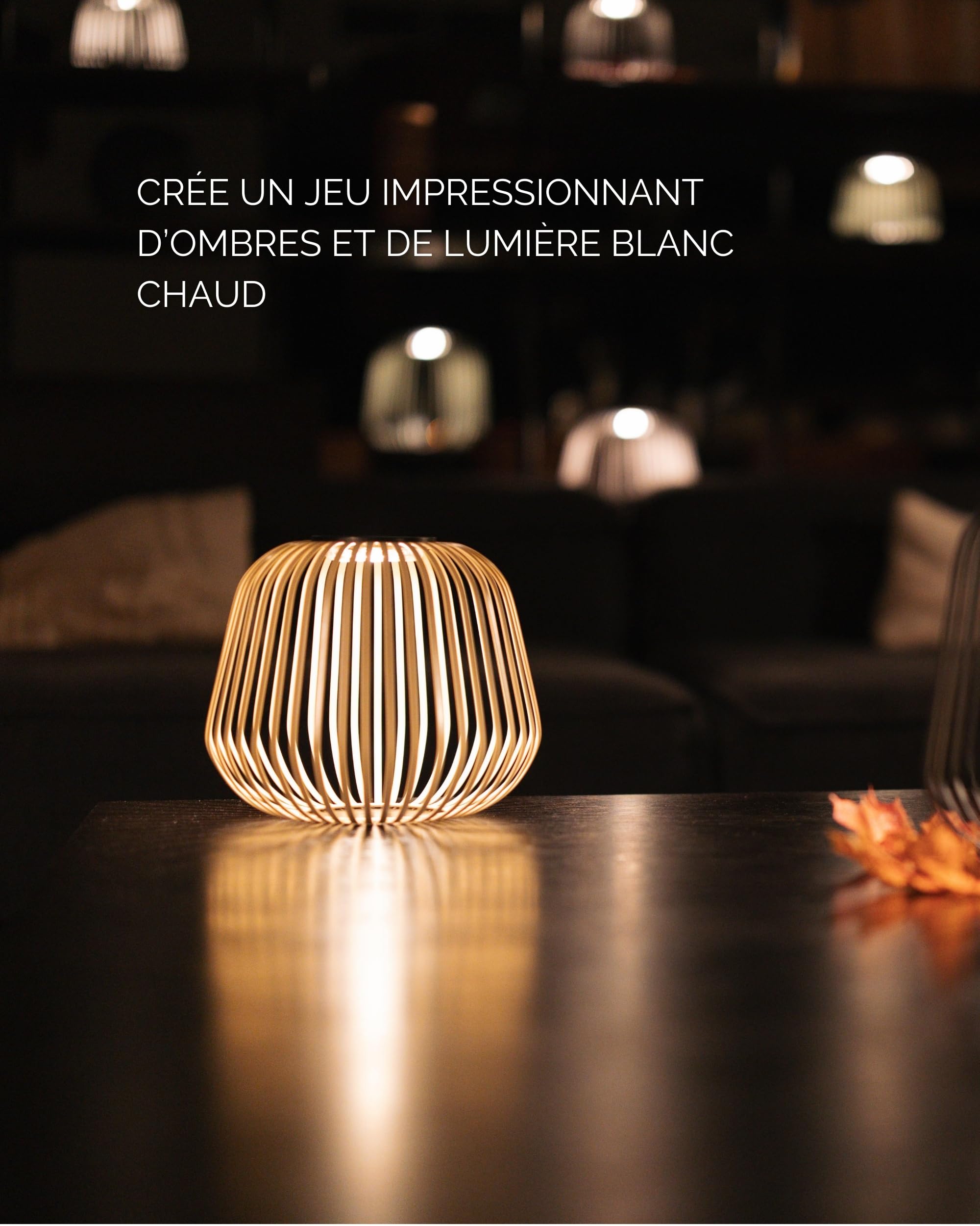 LUUK Studio Lanterne Solaire Grande, Rechargeable Lampe de Terrasse, sans fil étanchéité IP65 pour usage intérieur et extérieur, Decoration jardin, Eclairage Balcon, Lumière dimmable, Beige sable