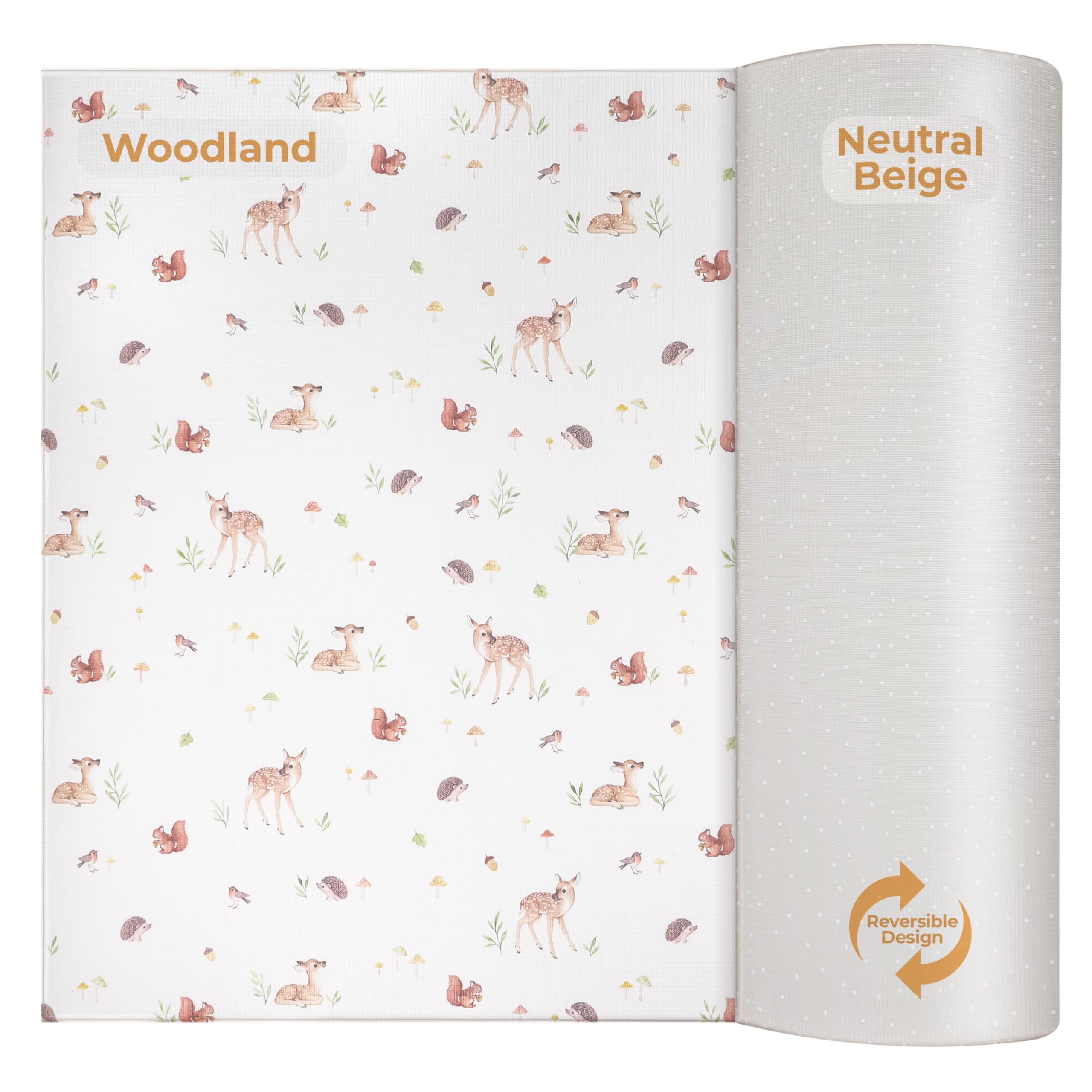 Bubzi Co Non Toxic Large Baby Play Mat for Floor, Padded Tummy Time Mat for Babies Learning to Walk or Crawl, Thick Foam Nursery Playroom Rug 0 6 12 Months