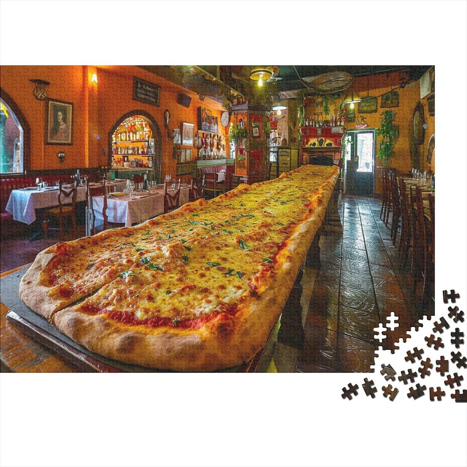 Margarita Jigsaw Puzzles for Adults 1000 Piece World Largest Pizza Jigsaw Puzzle for Adults Wood Puzzle Challenging And Brainteasing Suitable for Wall Decoration And Gifts 1000pcs (75x50cm)