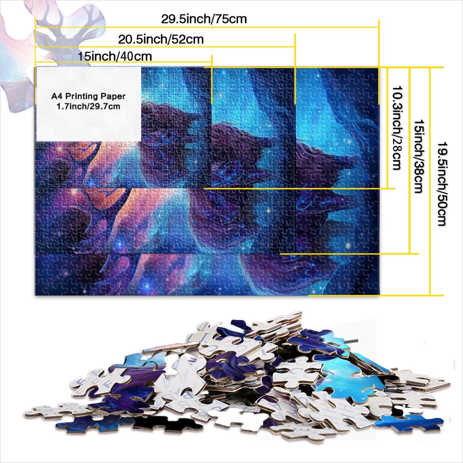 Puzzle in Legno Adulti - Paesaggio urbano floreale - Figured'Art