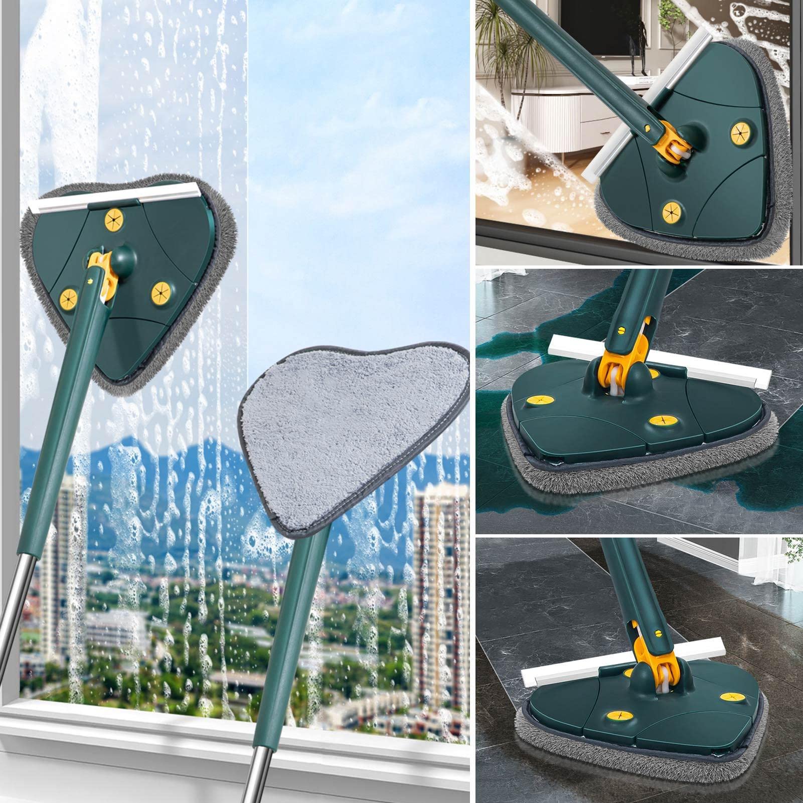 Mop Per Autolavaggio Telescopico Regolabile Con Manico Lungo La Pulizia Nel Microfibra Capelli Morbidi Accessori Automatica 88028382