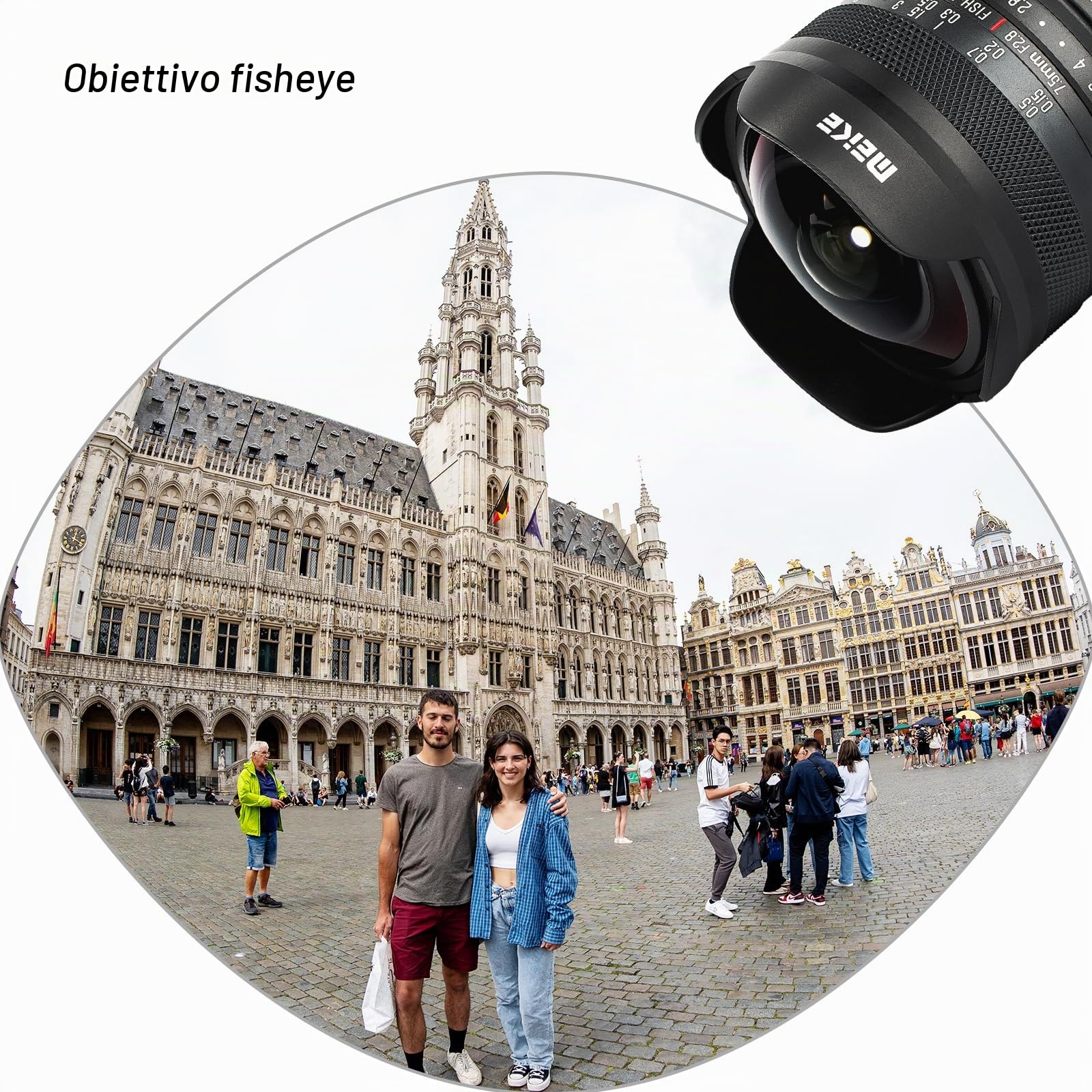 Meike - Obiettivo fisheye circolare ultragrandangolare, 7,5 mm f2.8, APS-C, messa a fuoco manuale, per fotocamere mirrorless Sony E