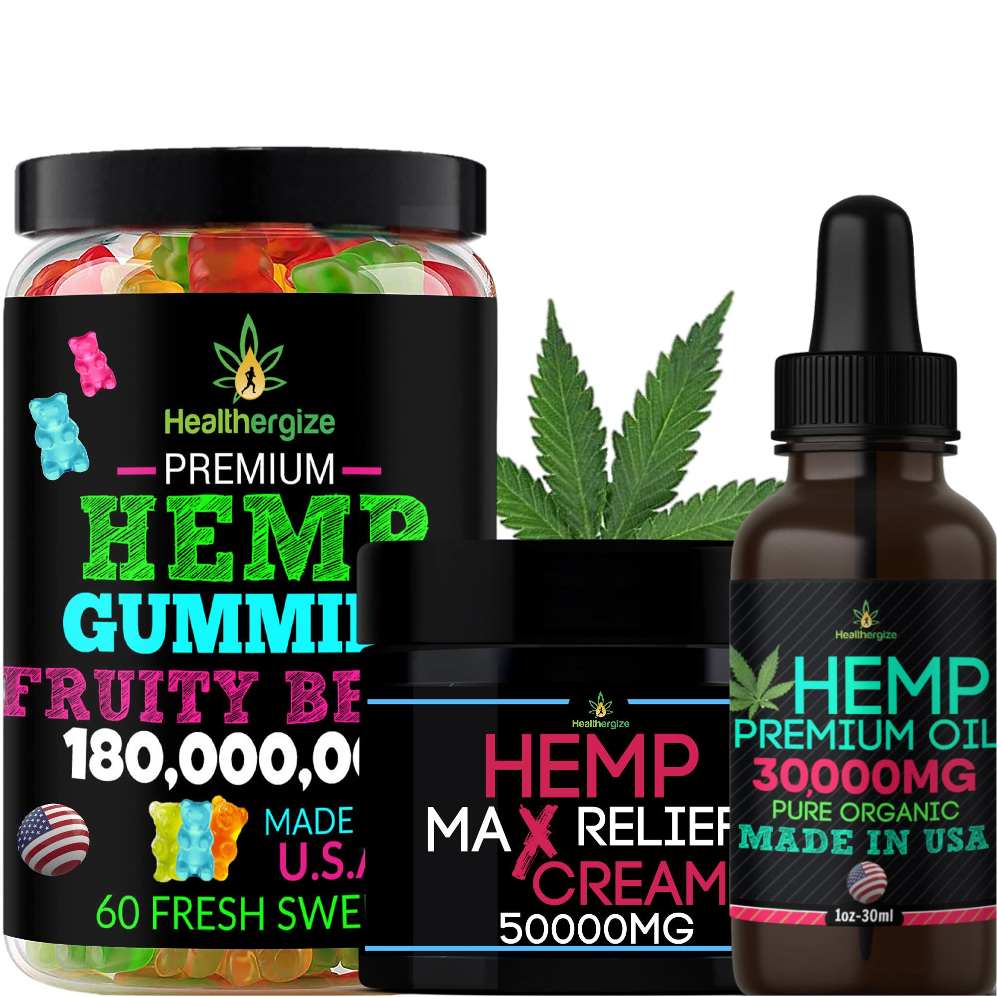 Healthergize RED Variety (3PACK-Bears, Cream, Oil)