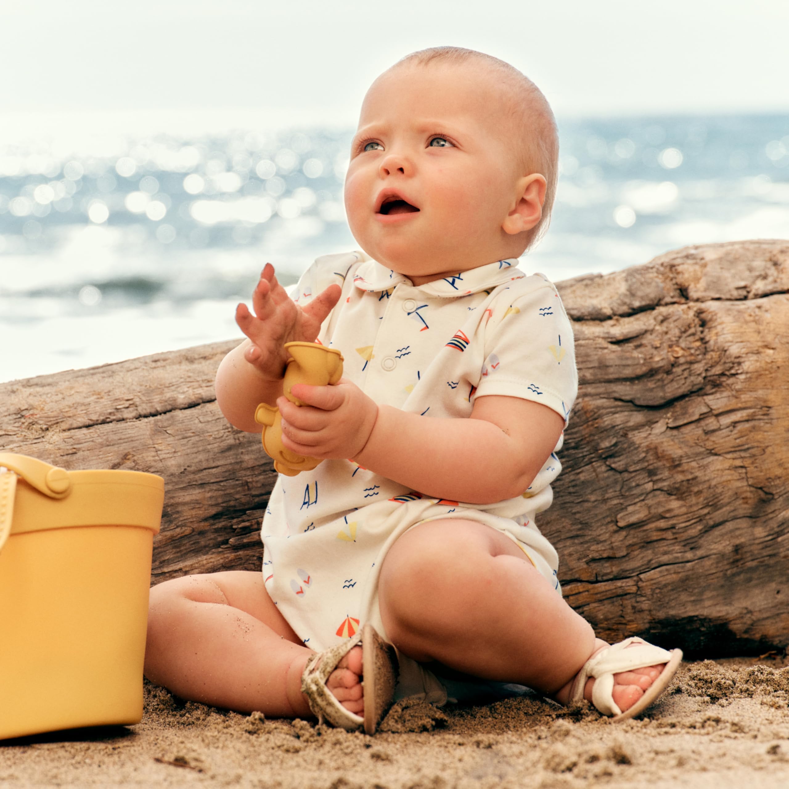 Amazon Essentials x Sofia Grainge Baby - Jungen Kurzärmeliger Polo-Strampler aus Baumwolle, 2er-Pack