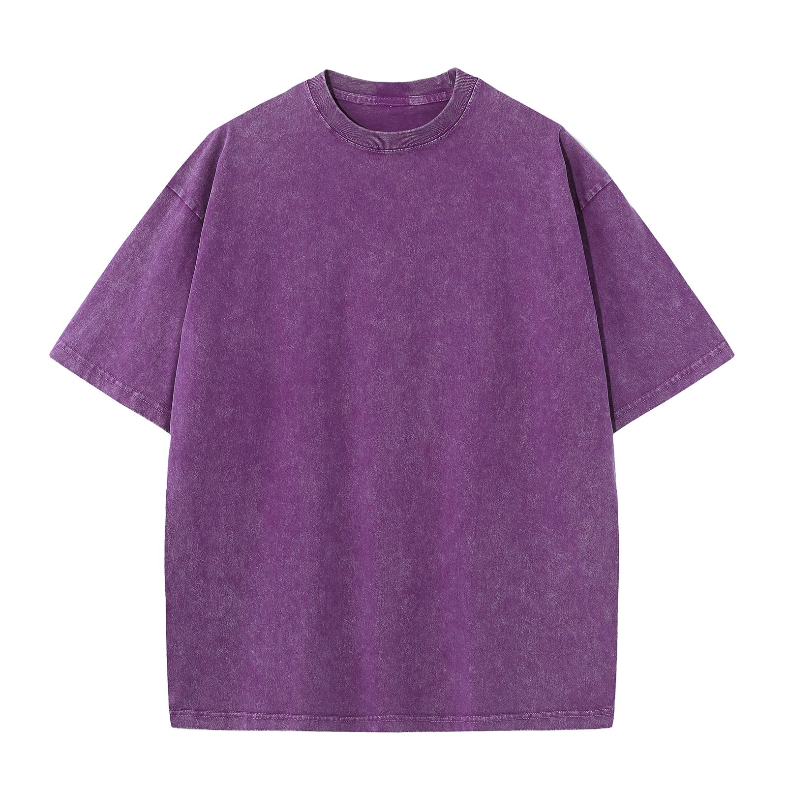 Oversized T-Shirt für Herren Heavy Baumwolle Regular Fit Basic Männer T-Shirt Set Casual Sommer Tops