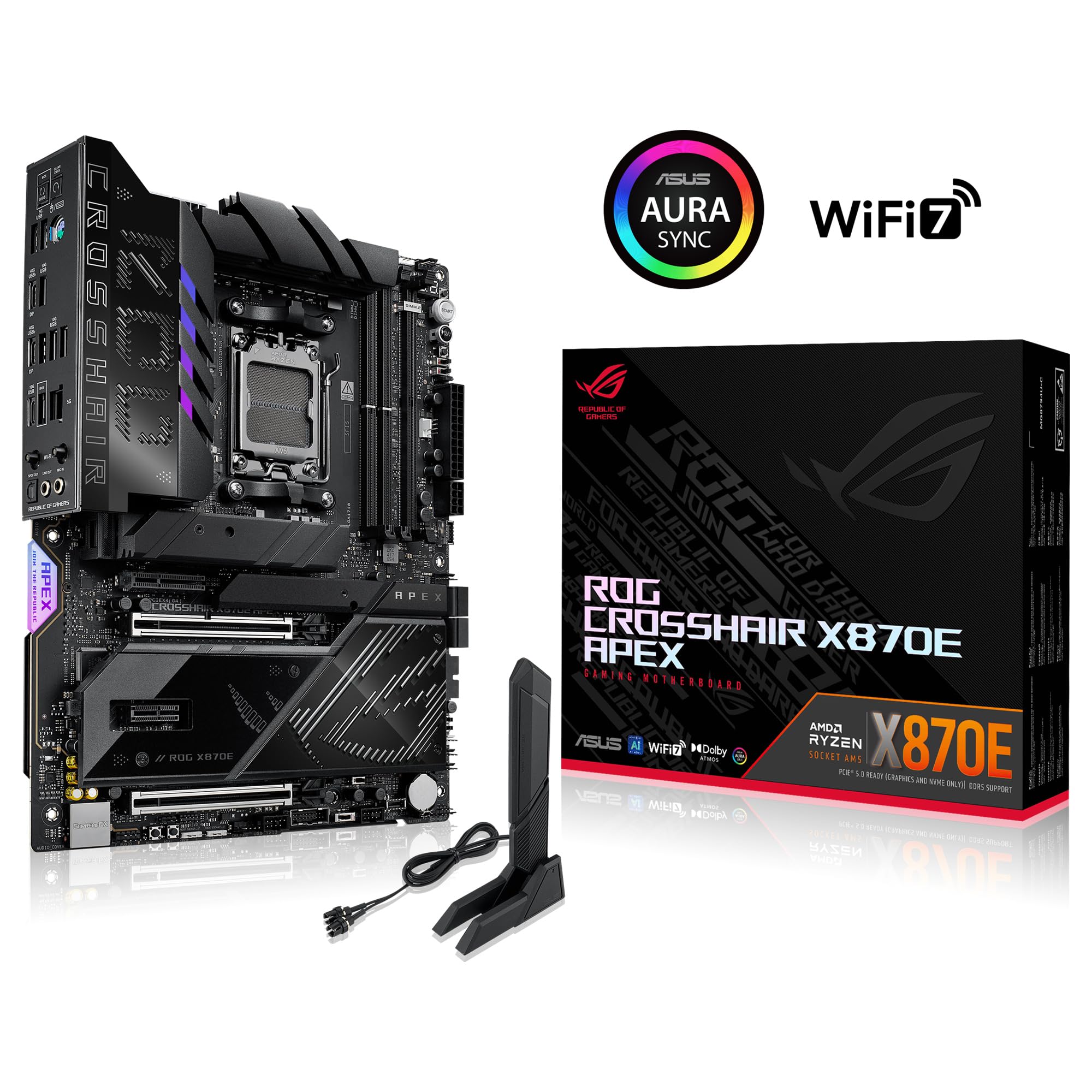 ASUS ROG Crosshair X870E APEX Oyun Anakart Soket AMD AM5 (Ryzen