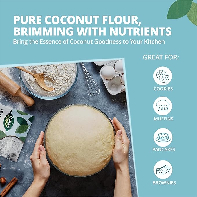 Harina de Coco Orgánica Heaven & Earth, 16 oz (Paquete de 2) miniatura 4