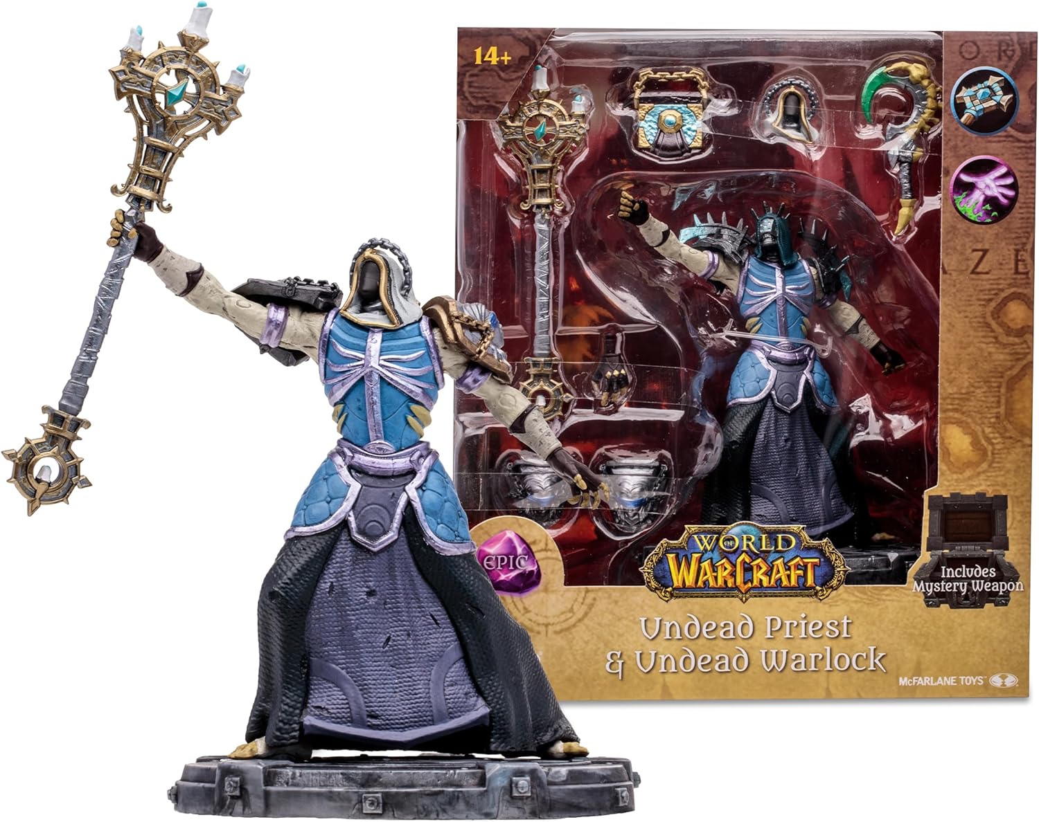 McFarlane Toys - World of Warcraft Undead: Priest/Warlock (Epic) 1:12 Scale Posed Figure