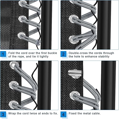 Miniatura 4 de COITEK Cable de repuesto para silla de gravedad cero, 4 cables, cable de reparación marrón elástico para silla de gravedad cero, silla reclinable,