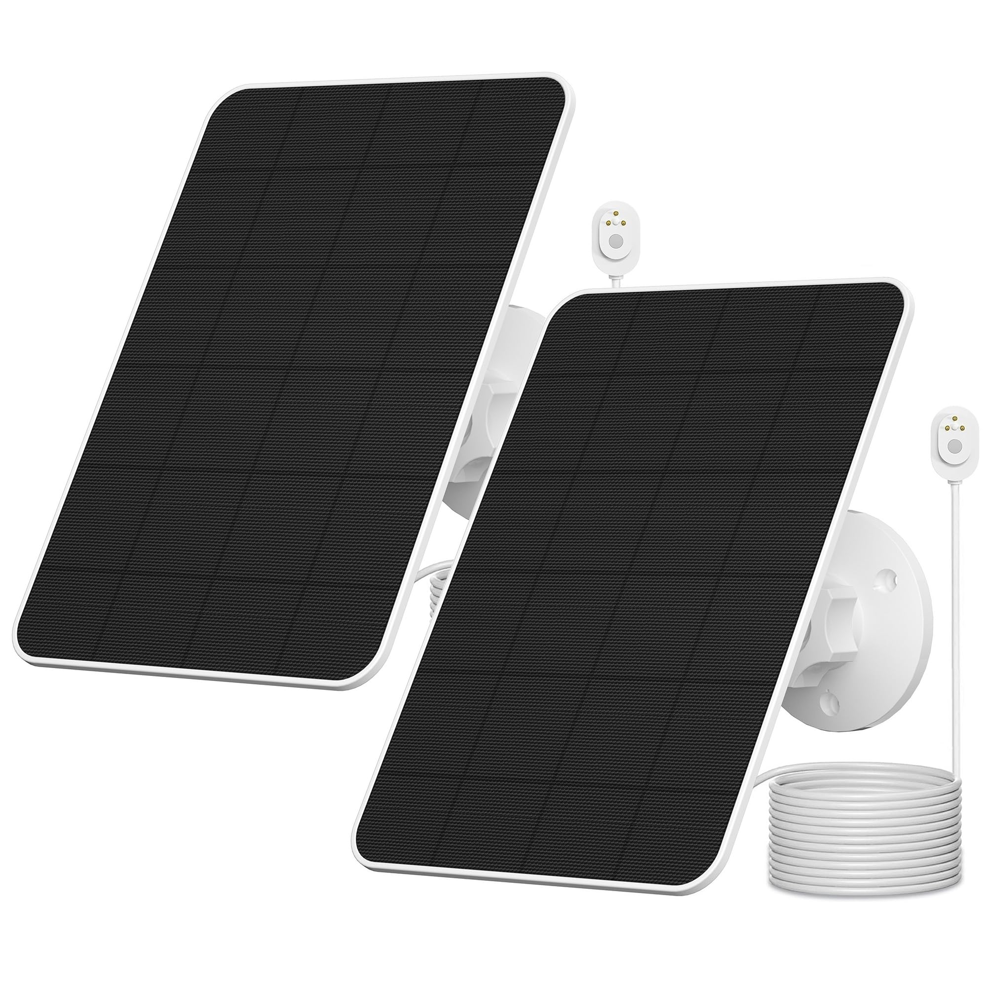 Solar Panel Charger Compatible with Arlo Pro 3/4/5S/3 Floodlight/Ultra/Ultra2 Camera, 5V 4W Solar Panels Charging, IP66 Weatherproof, w/9.8ft Charging Cable, Adjustable Wall Mount (2 Pack)