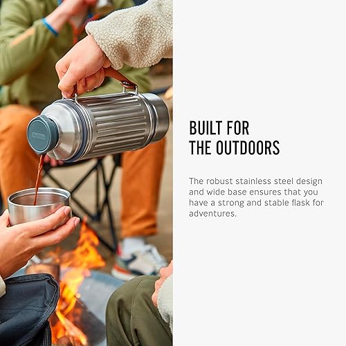 Miniatura 6 de BLACK+BLUM - Matraz Explorer con aislamiento al vacío de acero inoxidable 304 con tapa a prueba de fugas, correa de transporte de nailon y dos vasos