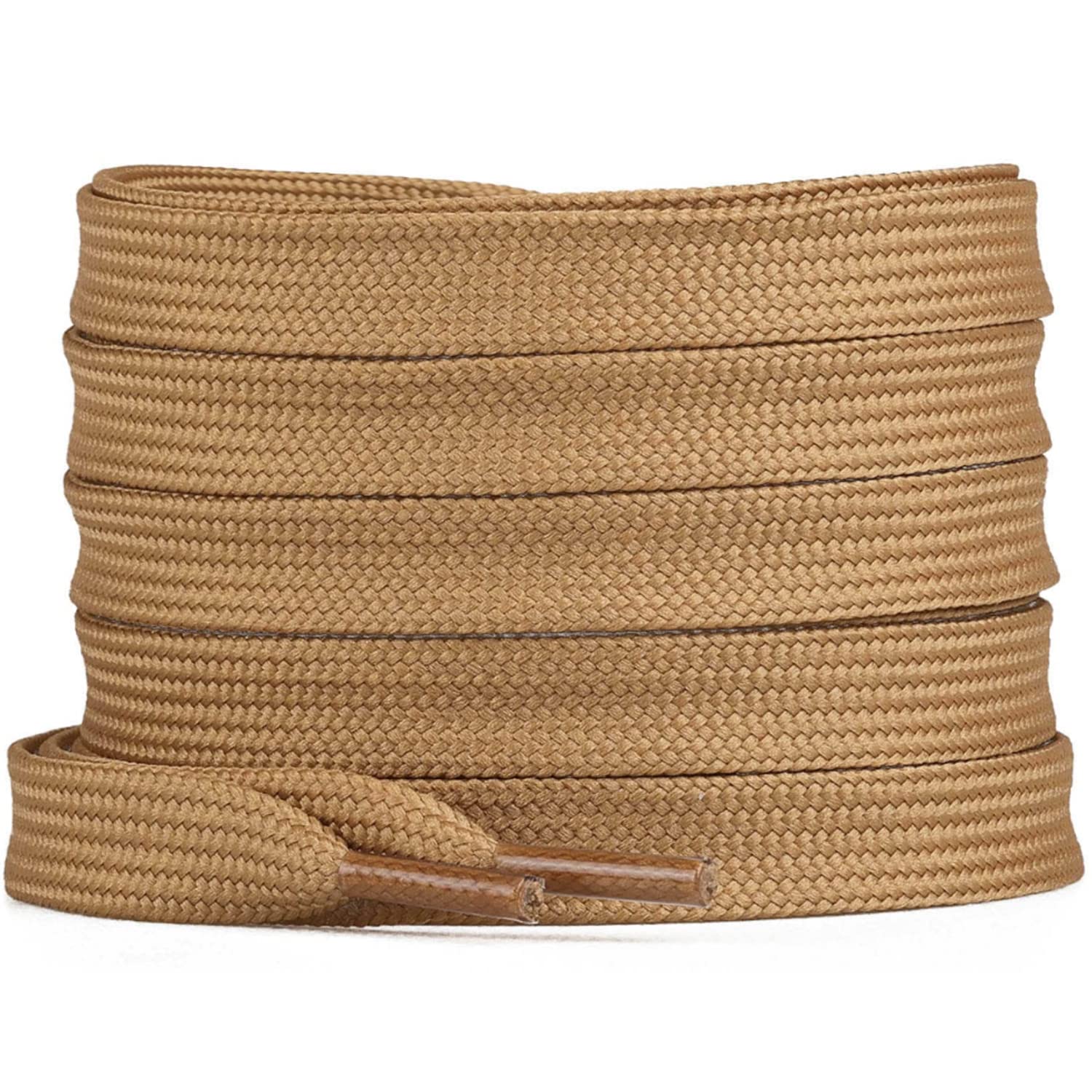 BRGUR Flat Shoelaces, 8mm Wide Shoelaces for Athletic Running Sneakers Shoes Boot Strings