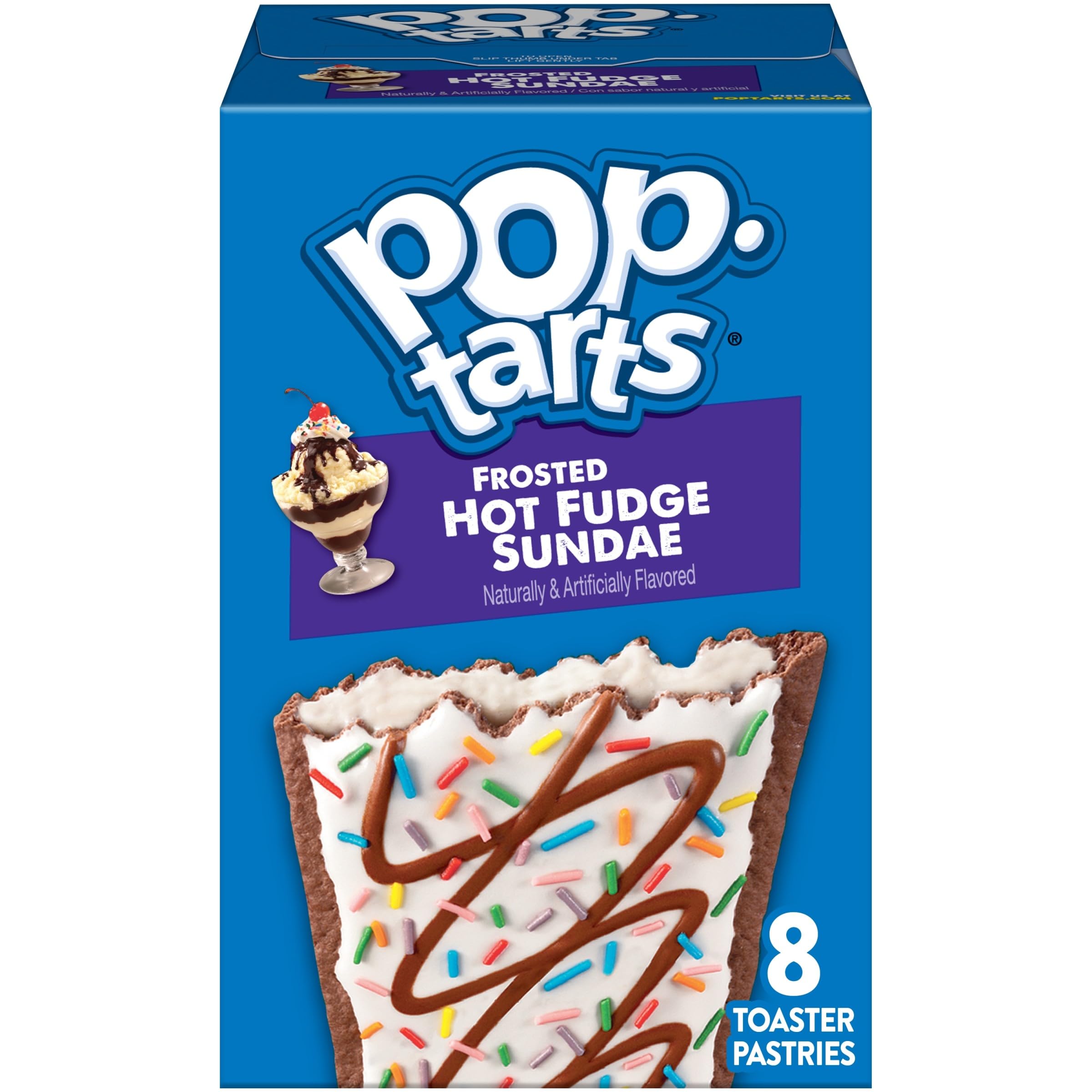 Toaster Pastries, Breakfast Foods, Kids Snacks, Frosted Hot Fudge Sundae (8 Pop-Tarts)