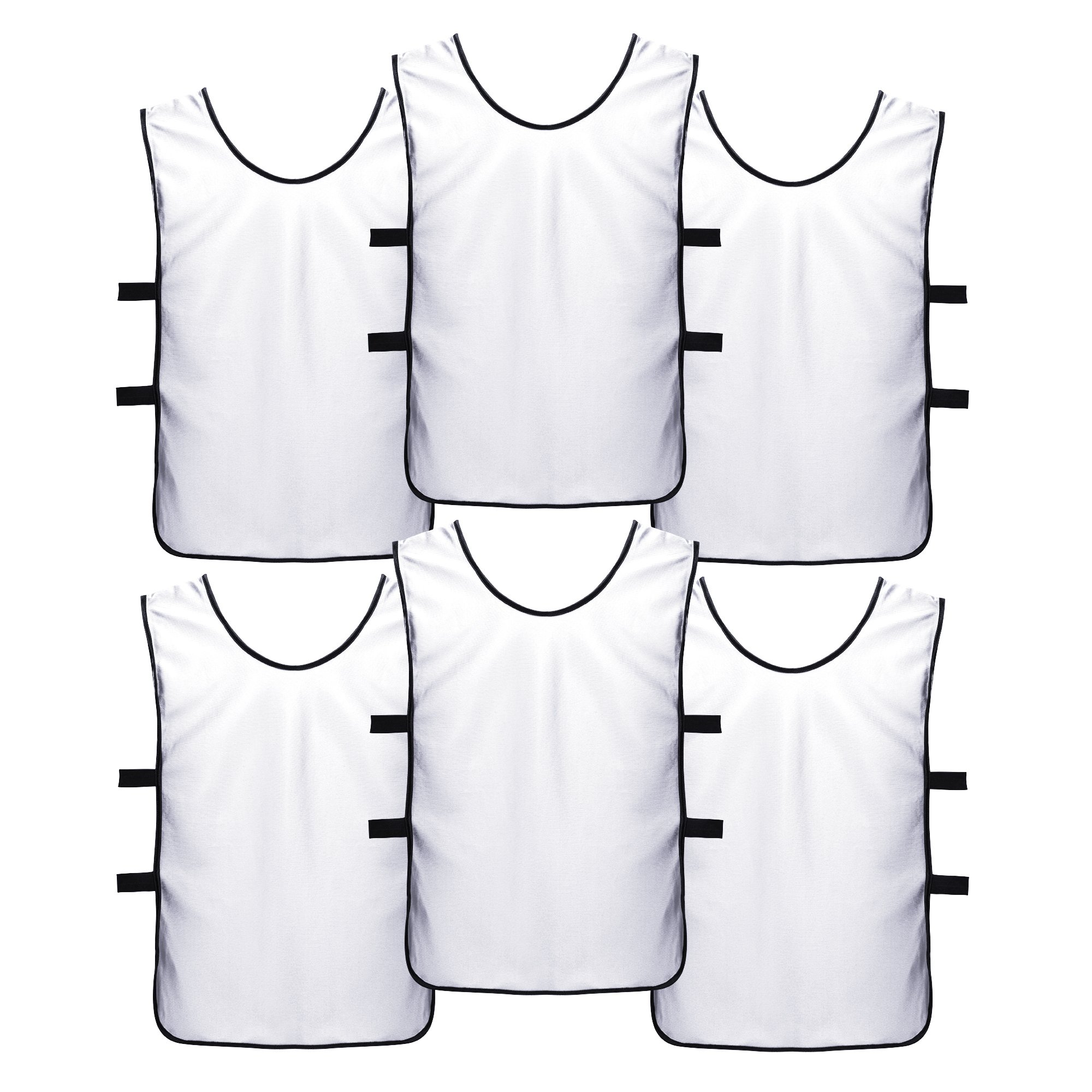 Pinnies Scrimmage Vests for Kids, Youth and Adults (6-Pack) - Soccer Pennies