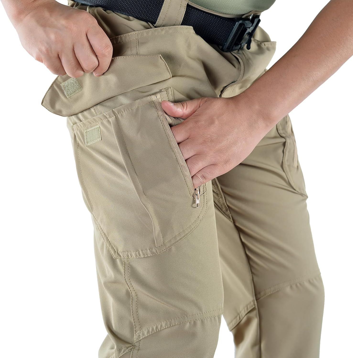 Men's Cargo Pants Lightweight Quick Dry Fit Stretch Water Resistant Hiking Camping Fishing Tactical Work Pants - Image 3