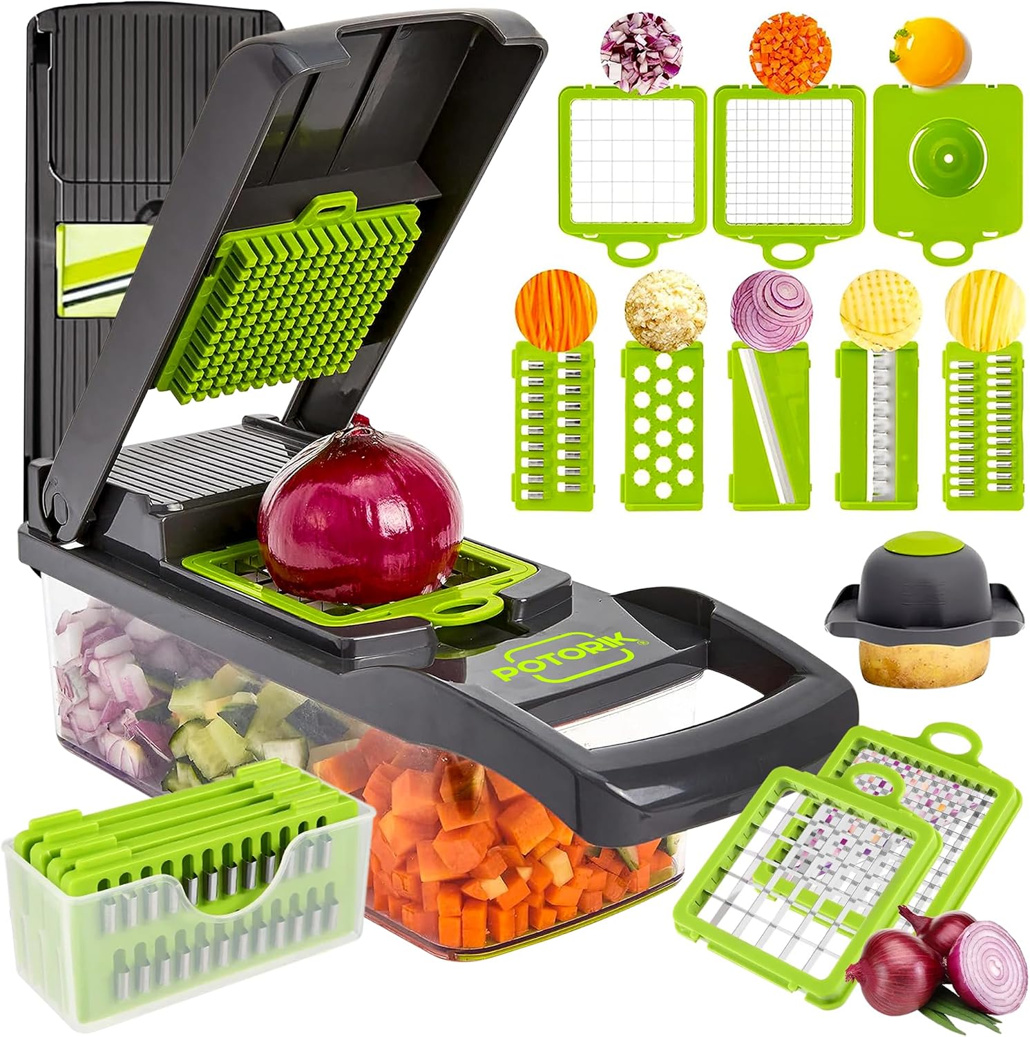 Multifuncional Cortador y Picadora de Verduras 16 en 1