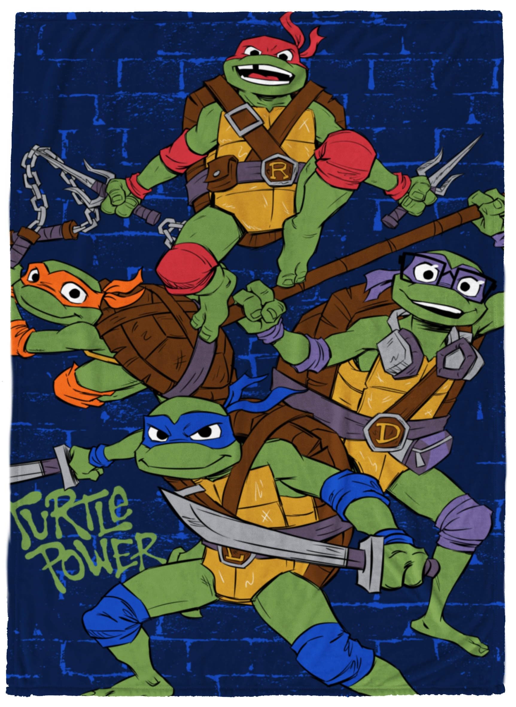 Jay Franco Kids Plush Throw Blanket – Soft & Cozy Fleece Throw for Bedroom & Couch Décor, Official Licensed Product, Blue - Teenage Mutant Ninja Turtles, 60x90 - Large Blanket-image-45