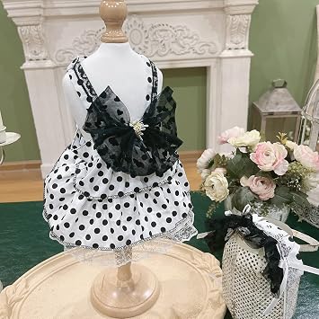 Dog Dresses Fashion Pet Dog Clothes Elegant Princess Doggie Dresses for Dogs Decor Dog Tutu, Summer Pet Dog Clothes for Dogs Girl, Dog Birthday Wedding Outfits Puppy 052401 (L)