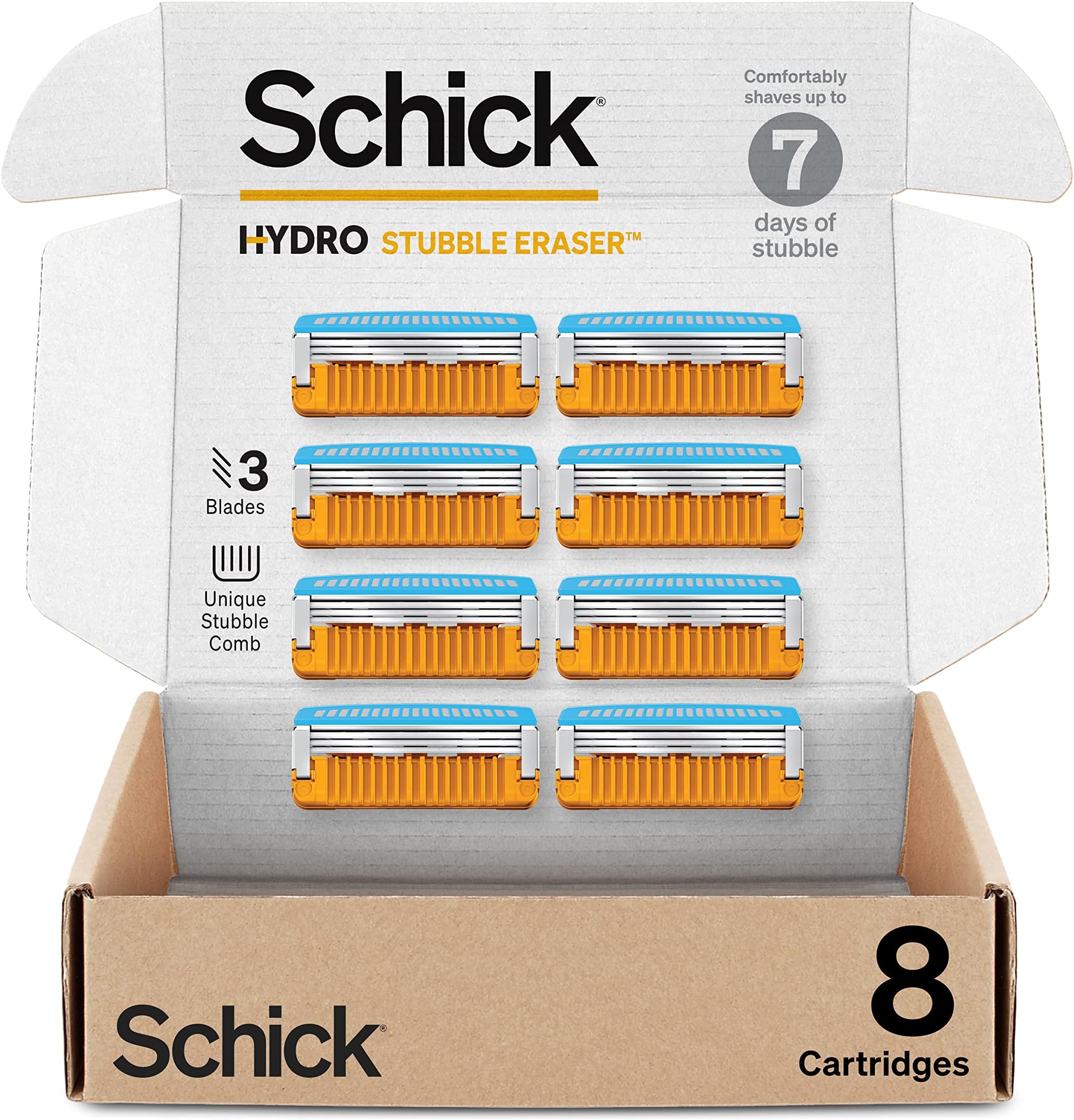 Hydro Stubble Eraser Refills — Stubble Razor Refills, 8 Count