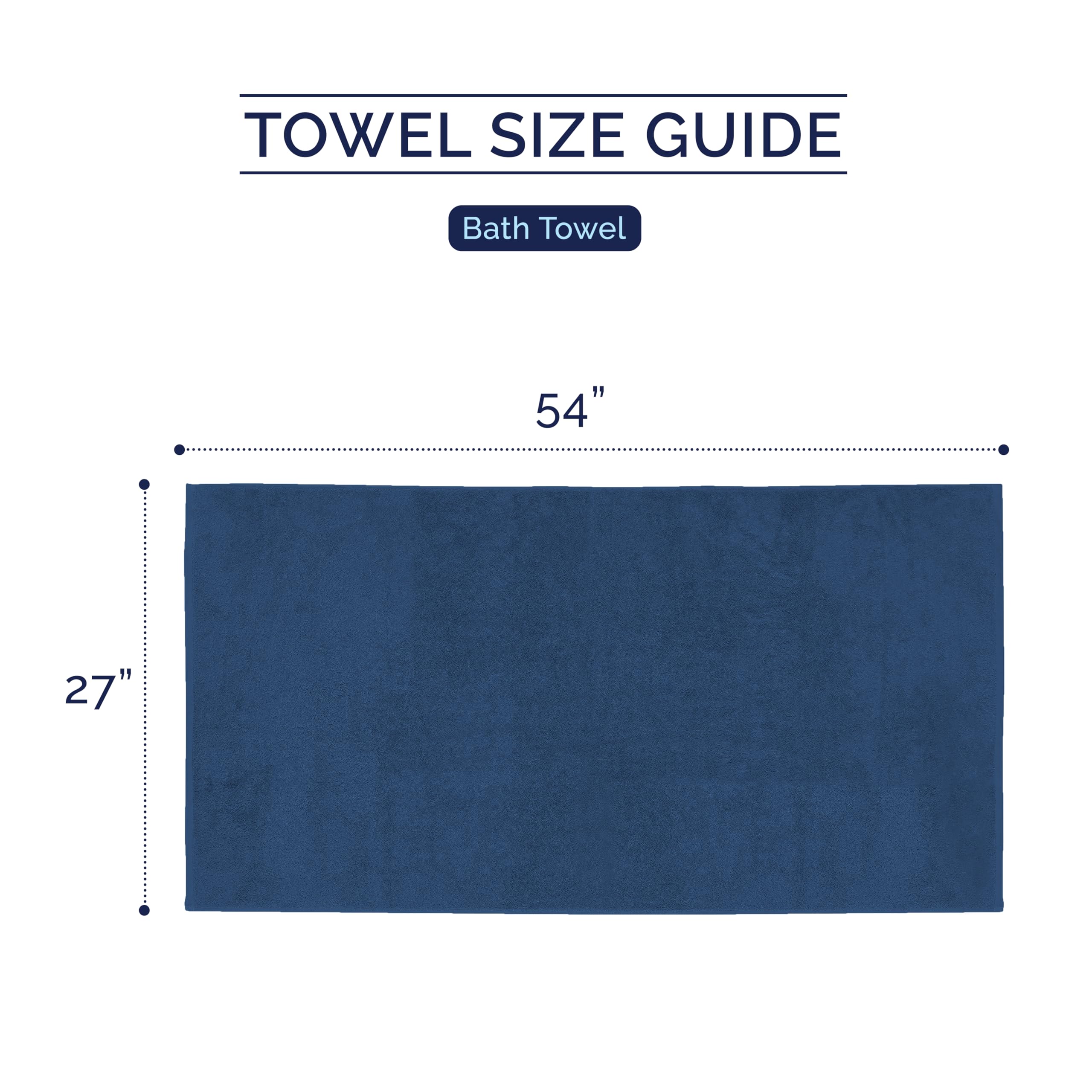 Elegant Comfort Juego de 2 Toallas de baño de algodón Turco, 27 x 54 Pulgadas, lujosas Toallas de baño de 100% algodón Turco de Calidad de Hotel, Altamente absorbentes, Toallas de