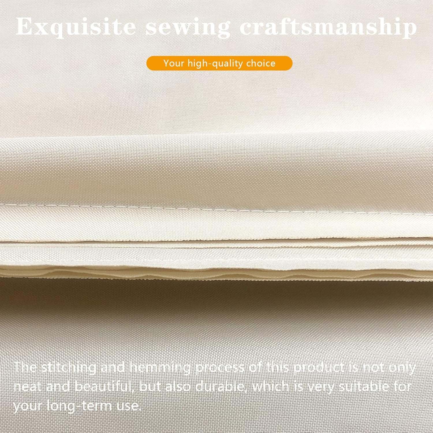 14 Piece Outdoor Patio Cushion Covers Replacement, Outdoor Cushion Slipcovers, Water-Resistant Patio Furniture Cushion Covers with Zipper… (Beige)