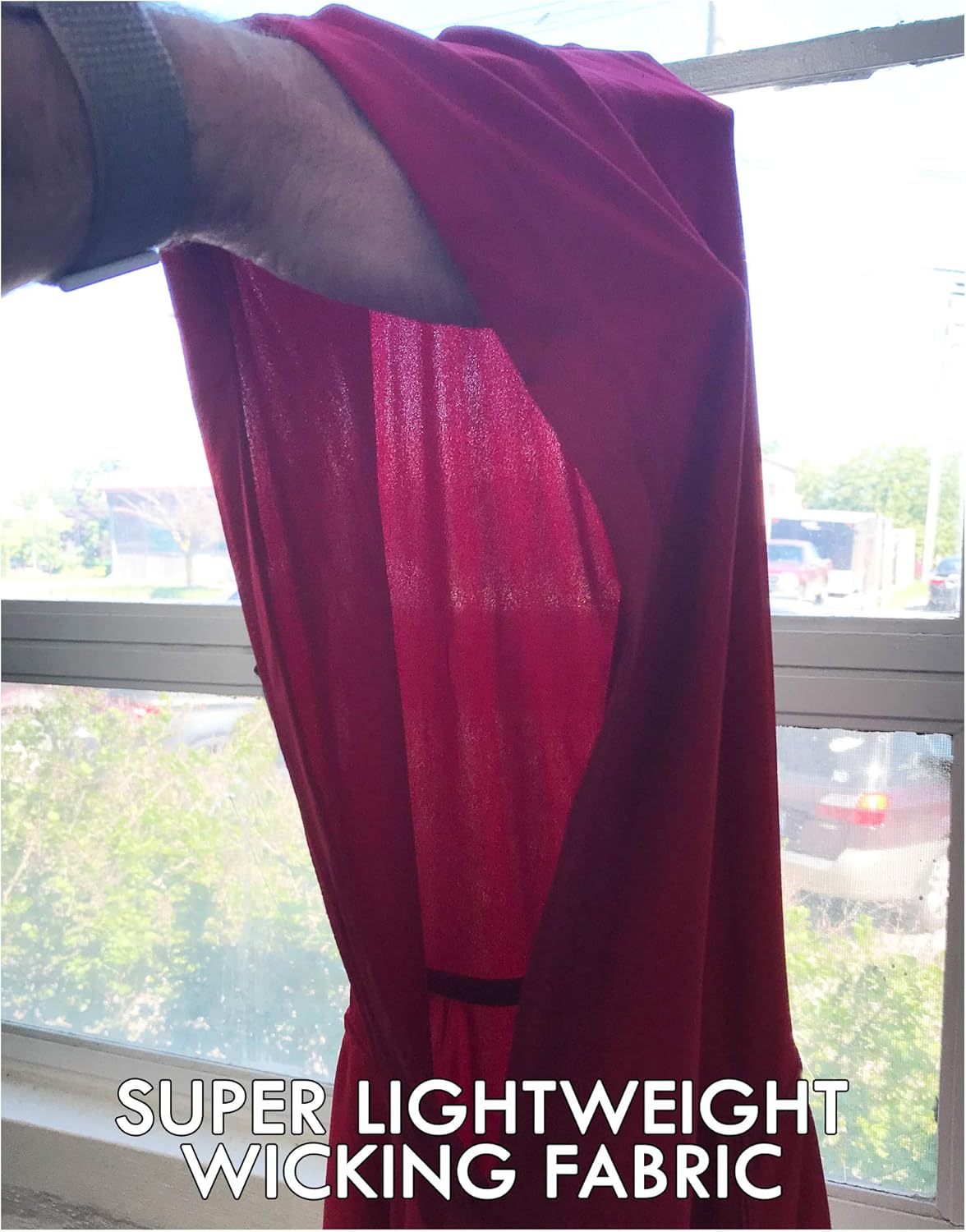 Lifeguard | Red UPF 50+ Sunblocking Sun Shirt Performance Uniform Costume Hoodie T-Shirt - Image 6