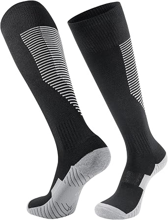 Benirap Football Socks for Men, Anti-Slip Breathable Athletic and Comfortable Sports Socks for Soccer Rugby Hockey Running, One Size