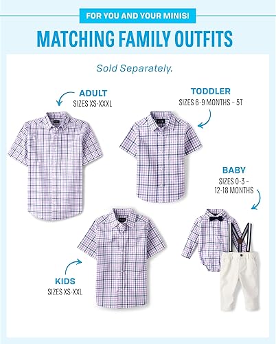 Miniatura 3 de The Children's Place Trajes familiares a juego para bebés, mamá y yo, papá e hijo, bebé, colección de fiesta púrpura