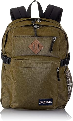 JanSport Mochila Campus Principal - Mochila para viajes o trabajo con funda para laptop de 15 pulgadas y bolsillos dobles para botellas de agua,