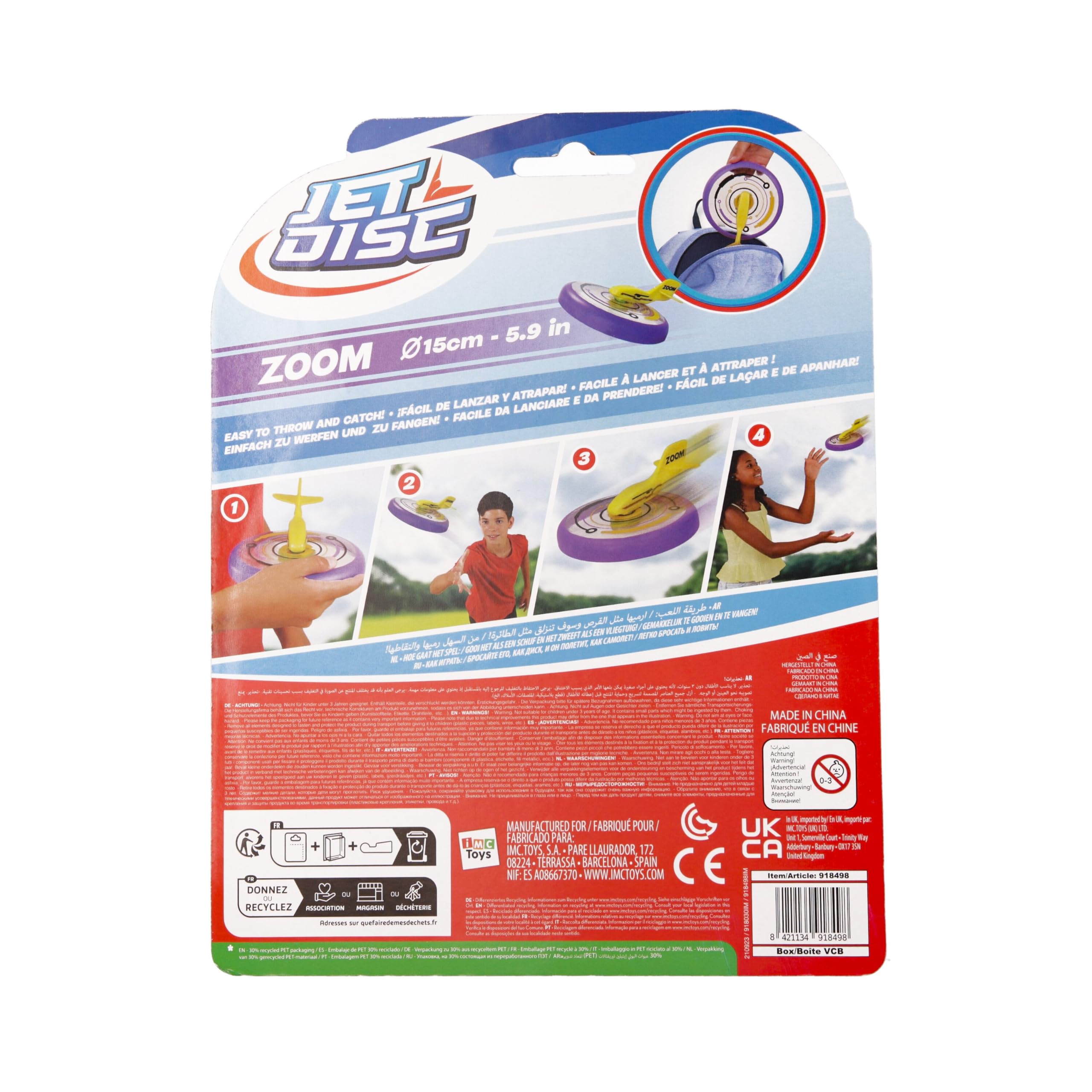 Zoom Violeta, Divertido Juego al Aire Libre, Lánzalo como un Disco y Observa cómo Planea por el Cielo como un Avión, Juguete para Niños y Niñas a Partir de 6 Años en Adelante — view 7