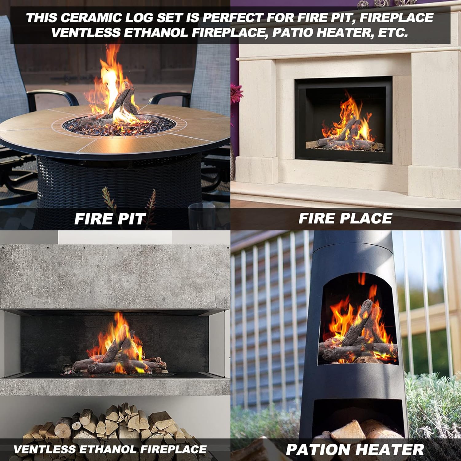 Flash Deals - 40% OFF Stanbroil 5 Piece Set of Fireplace Wood Logs for All Types of Ventless, Gel, Ethanol, Electric, Propane, Indooror or Outdoor Fireplaces and Fire Pits Free Shipping 🛒 Stanbroil 5 Piece Set of Fireplace Wood Logs for All Types of Ventless, Gel, Ethanol, Electric, Propane, Indooror or Outdoor Fireplaces and Fire Pits