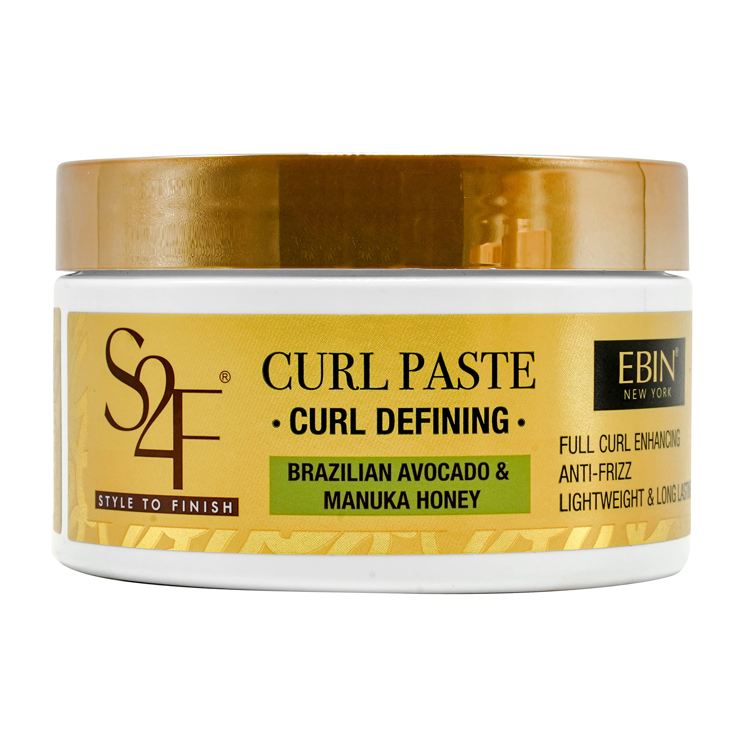 EBIN NEW YORKStyle to Finish Curl Defining Paste 8oz/ 226ml | Moisturizing and Hydration with Defining Curls All Day Long