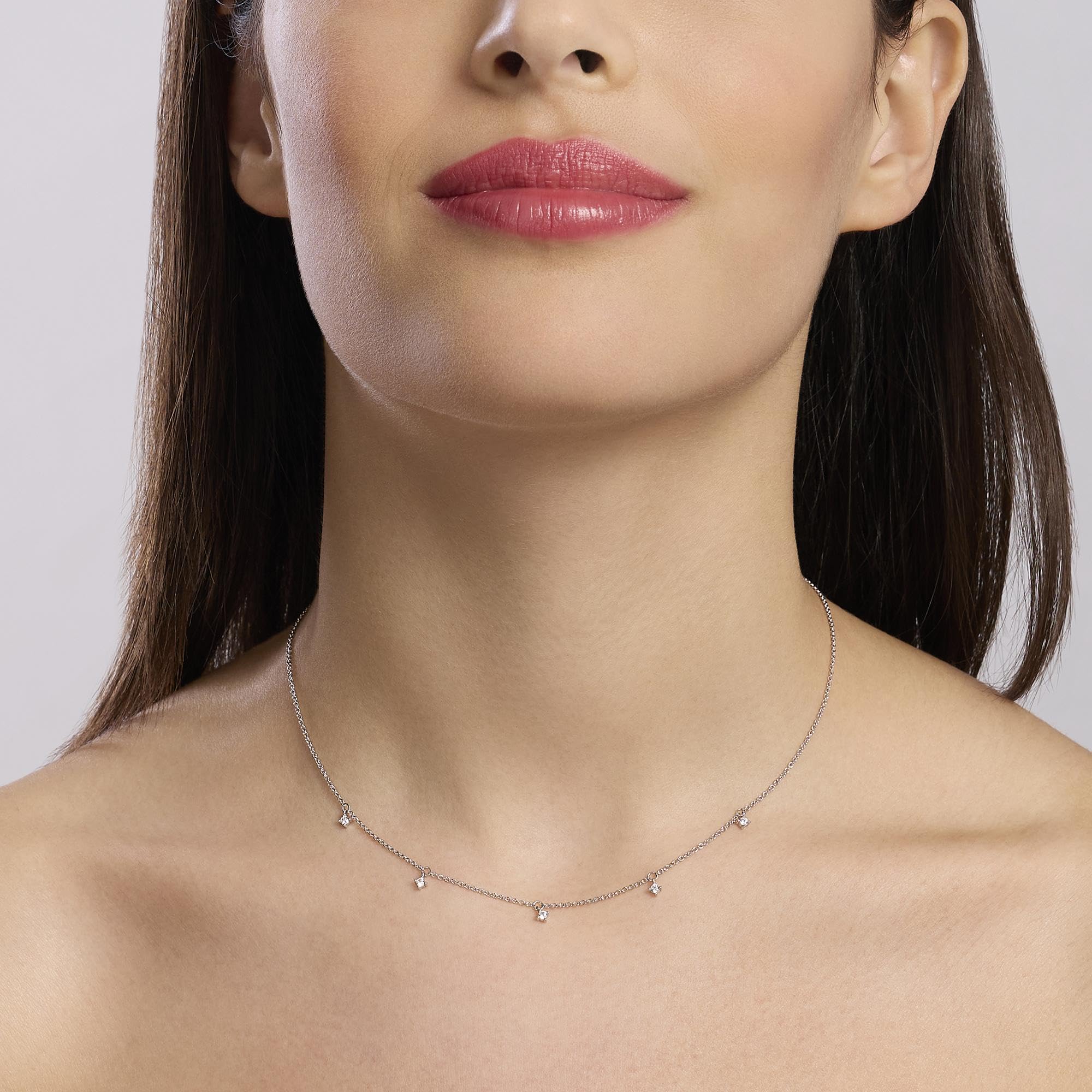 Mabina Gioielli - Girocollo con punti luce in diamanti lab-grown - 553812