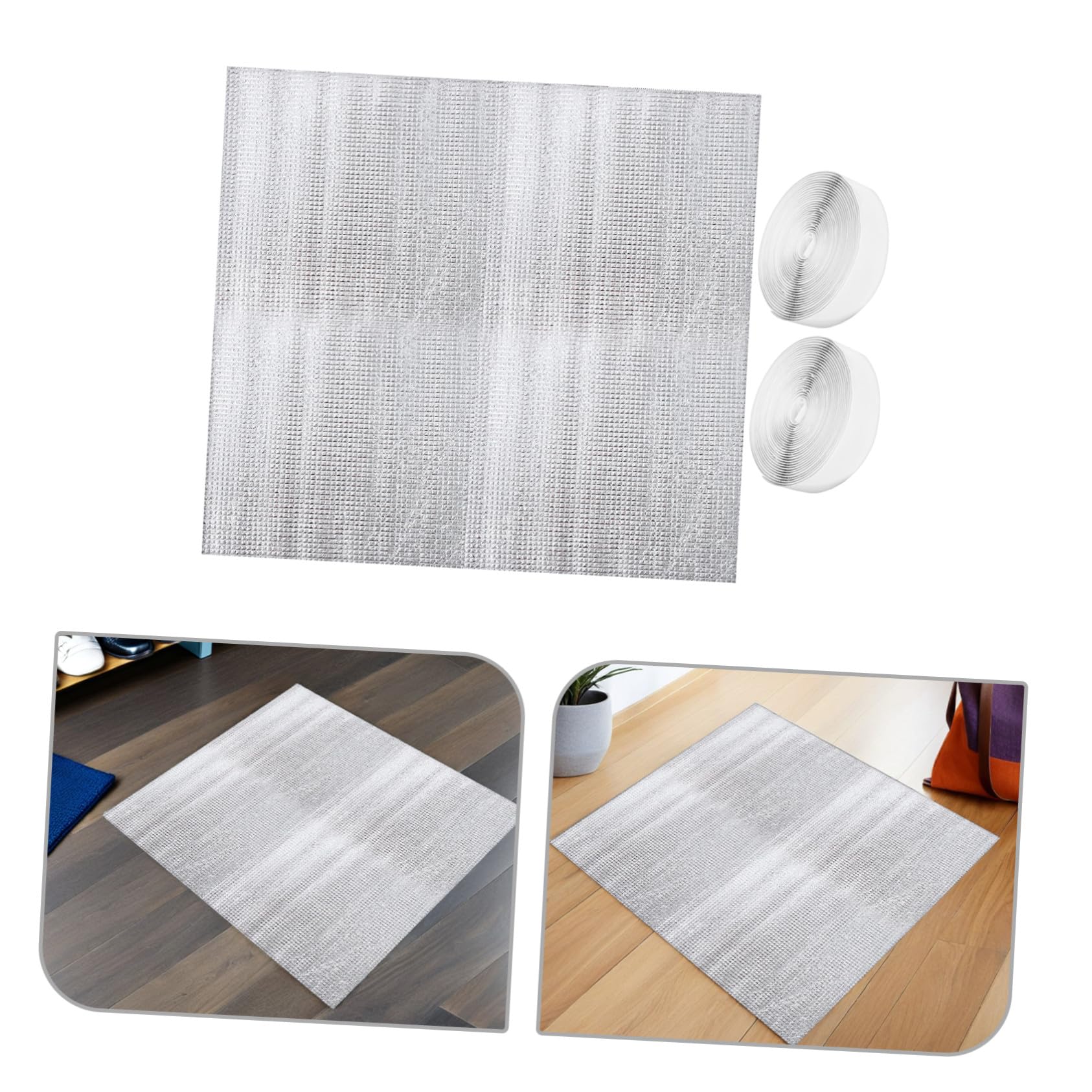 Homoyoyo 2sets Copertura per Soffitta per Ventilazione Soffitto Isolante in Alluminio Guarnizione per Ventilatore per Soffitto Camper Garage Argento