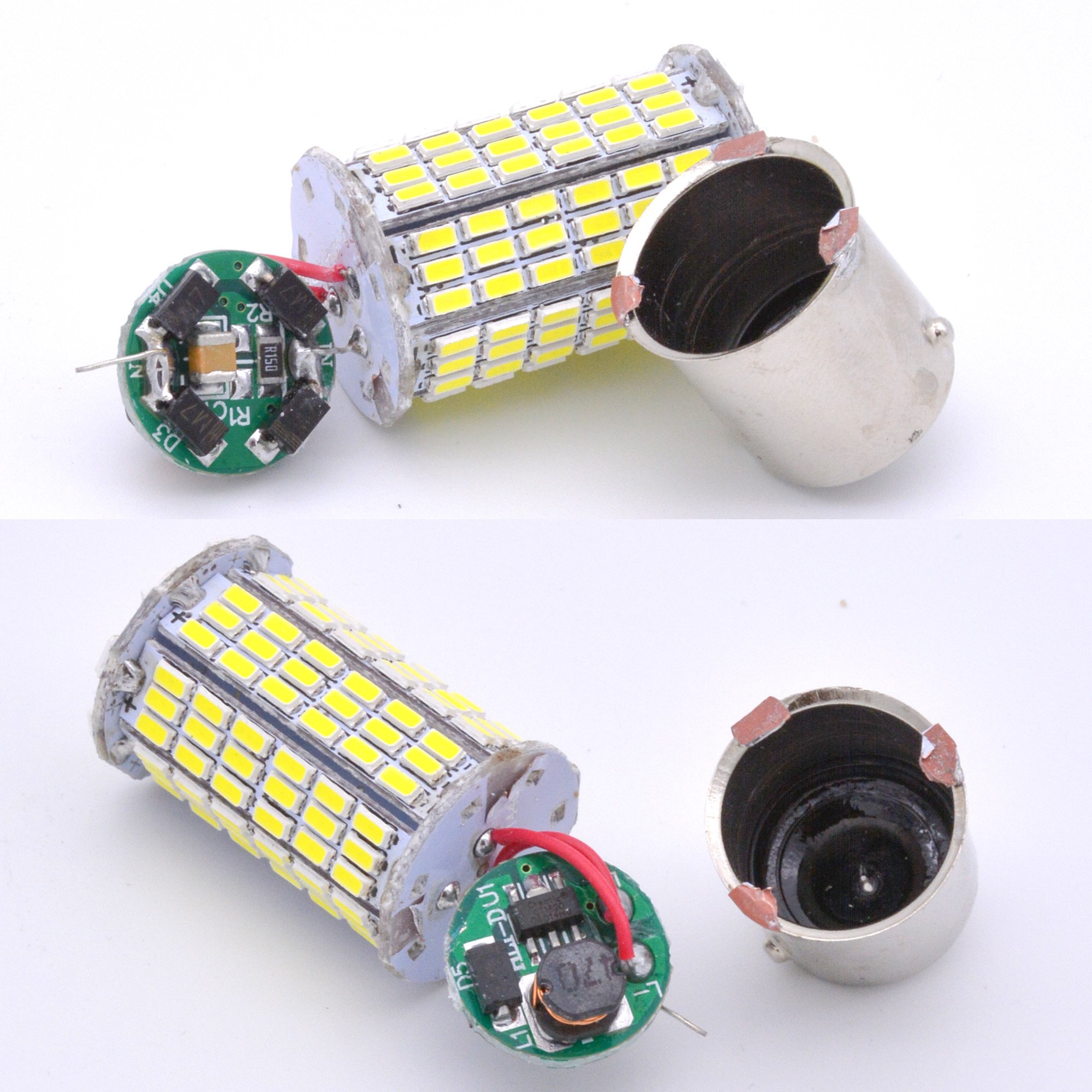 KATUR 1500 Lúmenes Super Blanco 1156 BA15S 1141 1003 7506 3014 114SMD Bombilla LED CanBus Erro Libre Señal de Giro Respaldo Revés Freno Cola Luz RV 12V 9W Paquete de 10