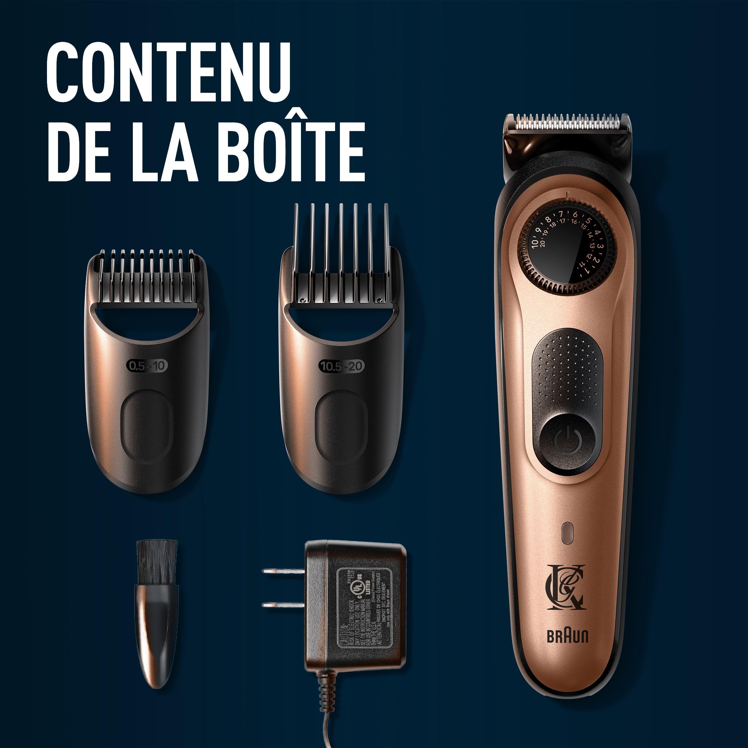 King C. Gillette Tondeuse Barbe Homme Pro, Electrique, Multicolore – sans Fil, Autonomie de 80 mins, Lames de Longue Durée, 40 Réglages de Longueur, Kit de Rasage avec 2 Sabots