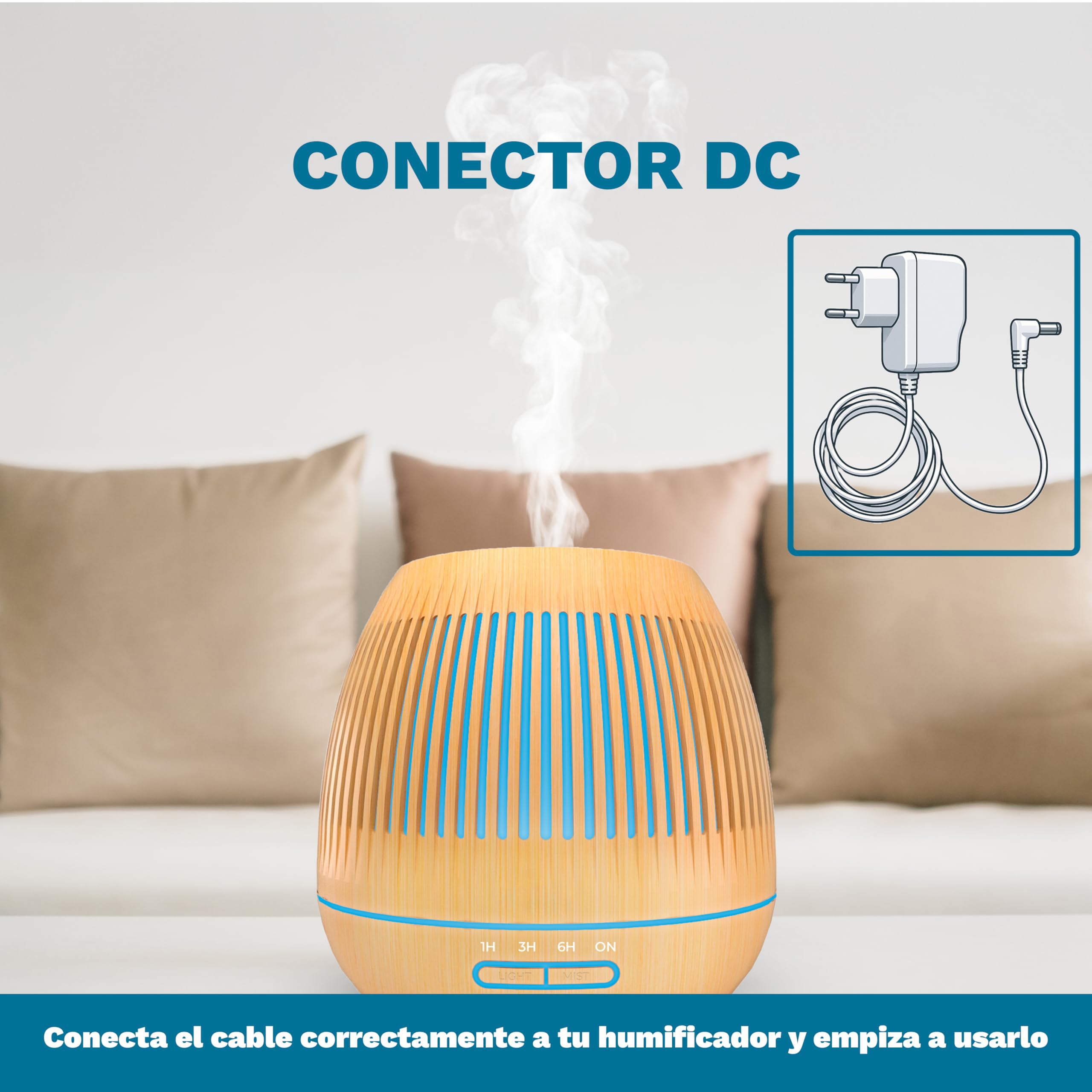 Essential Oil Diffuser, Aromatherapy Diffuser 500ml with Remote Control, 4 Timer & Auto-Off Safety Switch, 7 Color LED Lights Mode, 10 Hours Quiet Humidifier for Bedroom, Office & Home (D.Light Woody)