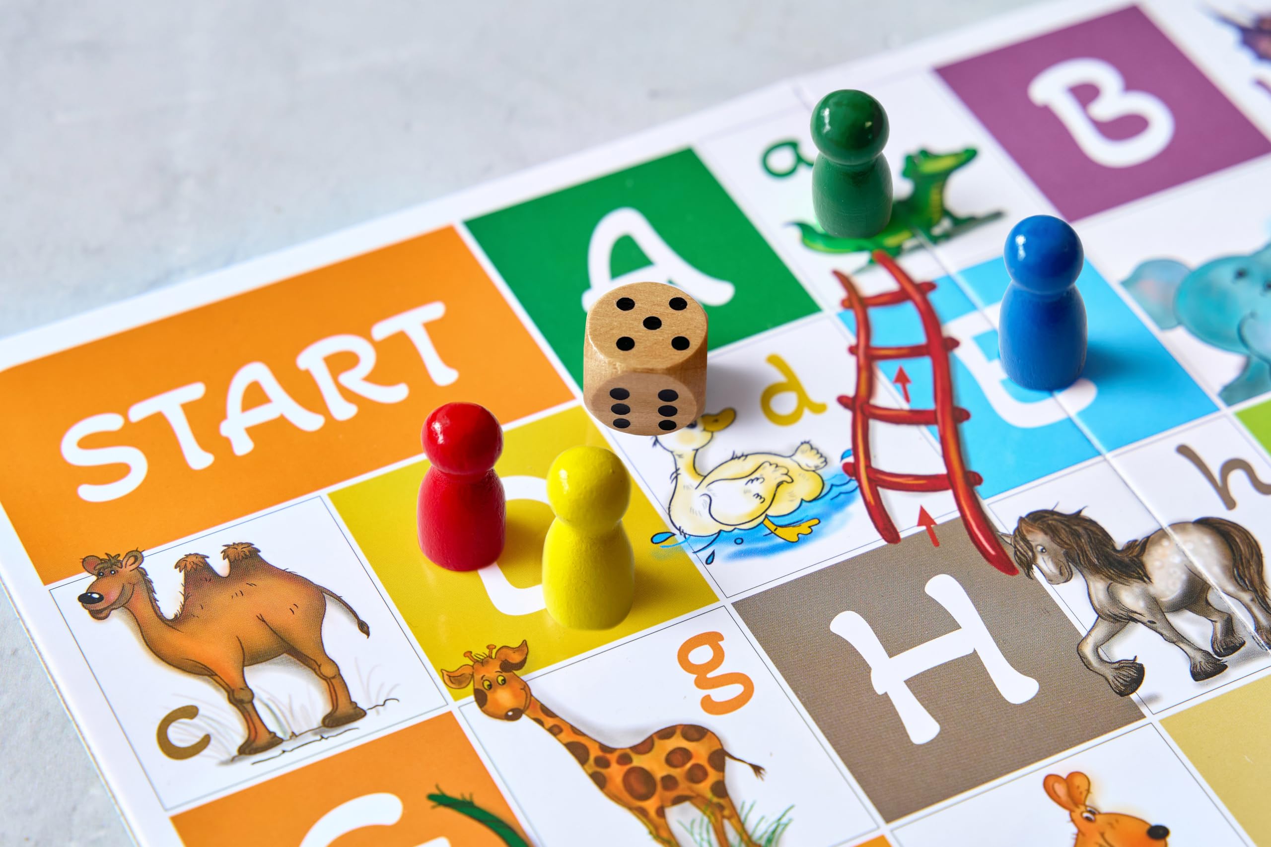 ABC Zoo Chutes And Ladders Board Game, Language Development Toy, Alphabet