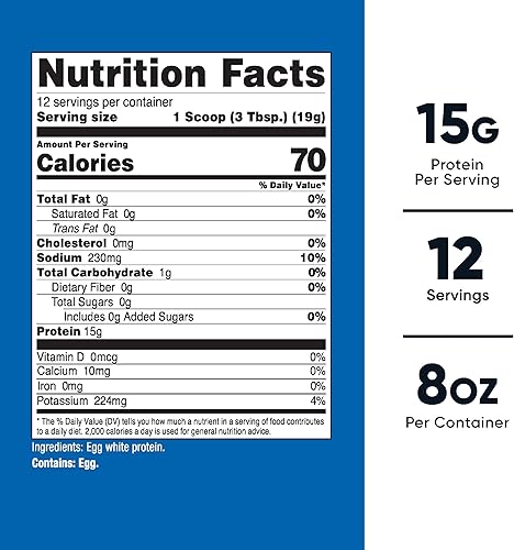 Miniatura 2 de Nutricost Polvo de proteína de clara de huevo 8 onzas sin sabor sin OMG sin gluten