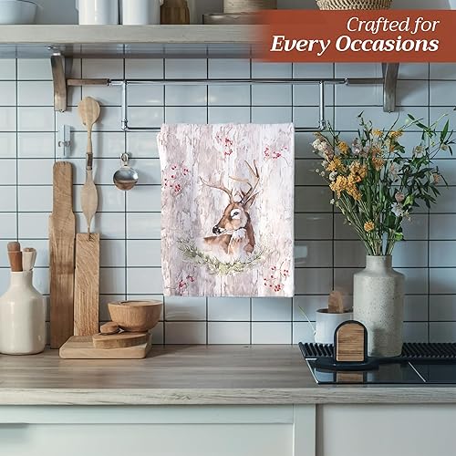 Miniatura 6 de Maison d' Hermine - Juego de 3 toallas cocina 100 % algodón, suaves, paños multiusos de barra y platos para regalar, cenas, fiestas bufé y