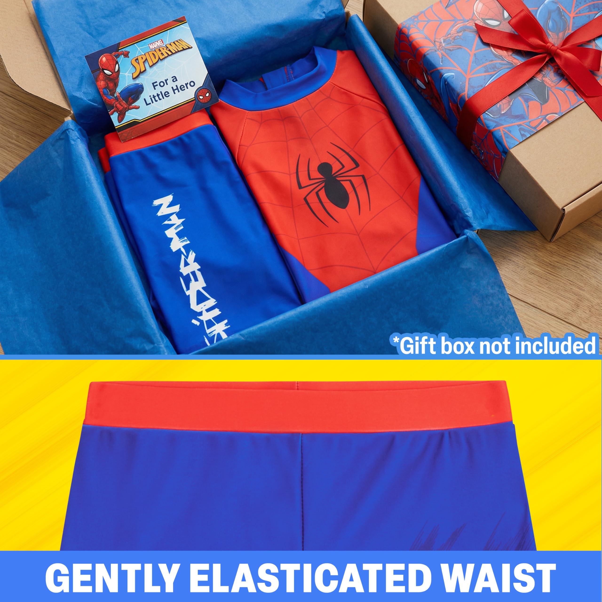 Minions | Spiderman | Hot Wheels Schwimmanzug Kinder Jungen Badeanzug Set Zweiteilig, Schwimmshirt & Badehose, Urlaub Zubehör, Geschenke für Jungs
