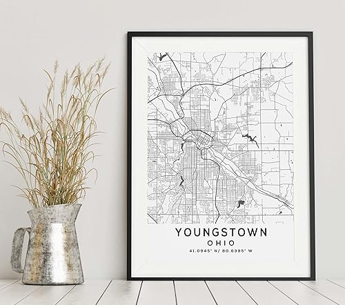 Miniatura 6 de Mapa de Youngstown, Ohio, Light 2 (18x24)