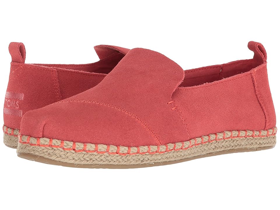 

TOMS Deconstructed Alpargata Rope (Hibiscus Suede) Women's Slip on Shoes