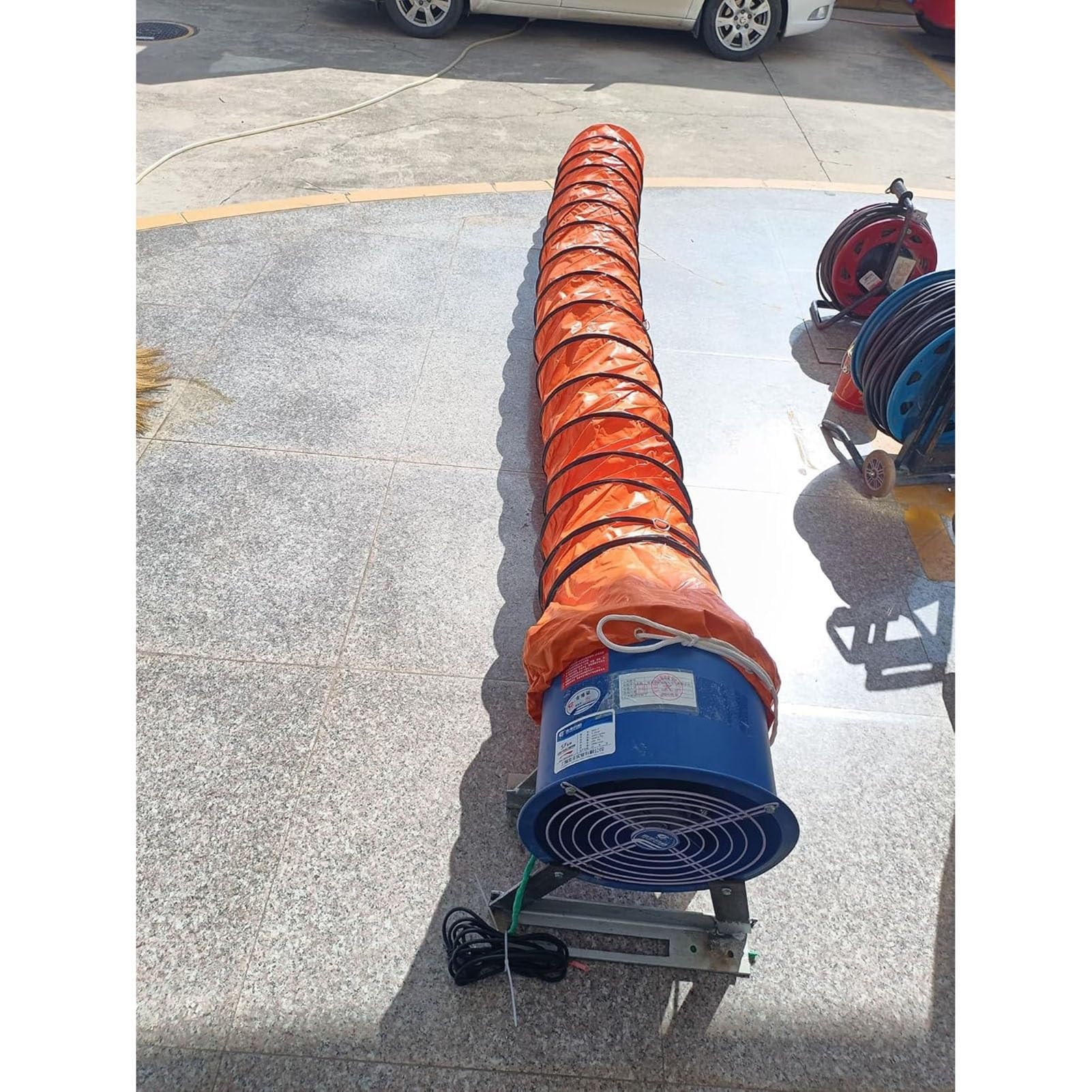 Conduit flexible ignifugé en PVC avec crochet en D pour extraction sécurisée