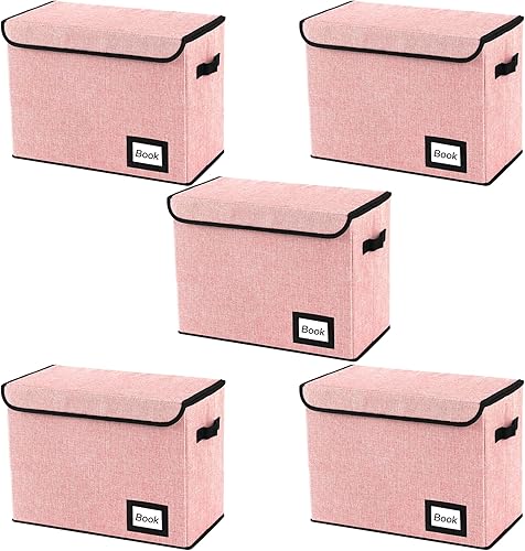 Miniatura 1 de Paquete de 5 cajas de almacenamiento de cómics, 15.8 x 7.8 x 11.8 pulgadas, caja corta plegable de cómics, con capacidad para 160-180 colecciones de