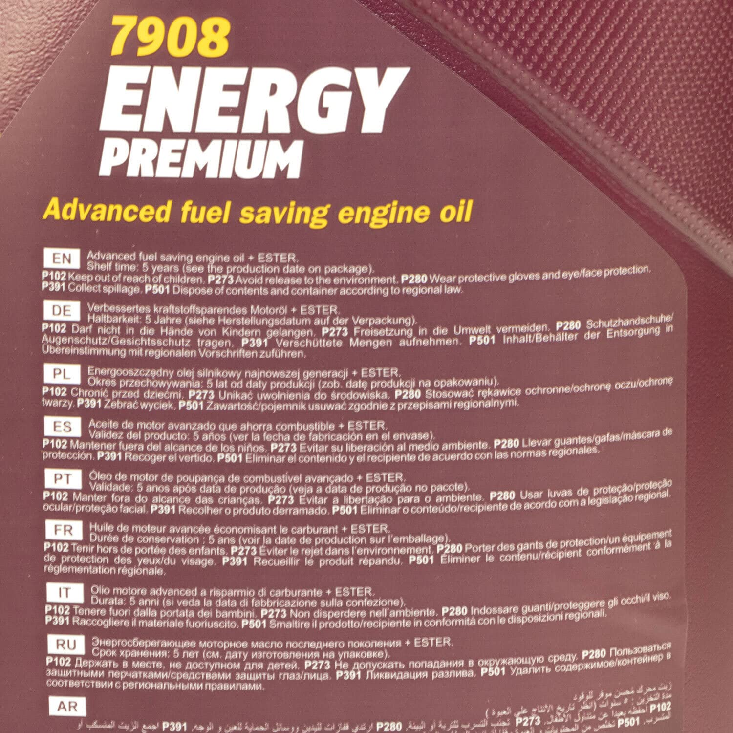 Motoröl Motor Öl MANNOL Energy Premium 5W-30 API SN 5 Liter mit Ausgießer