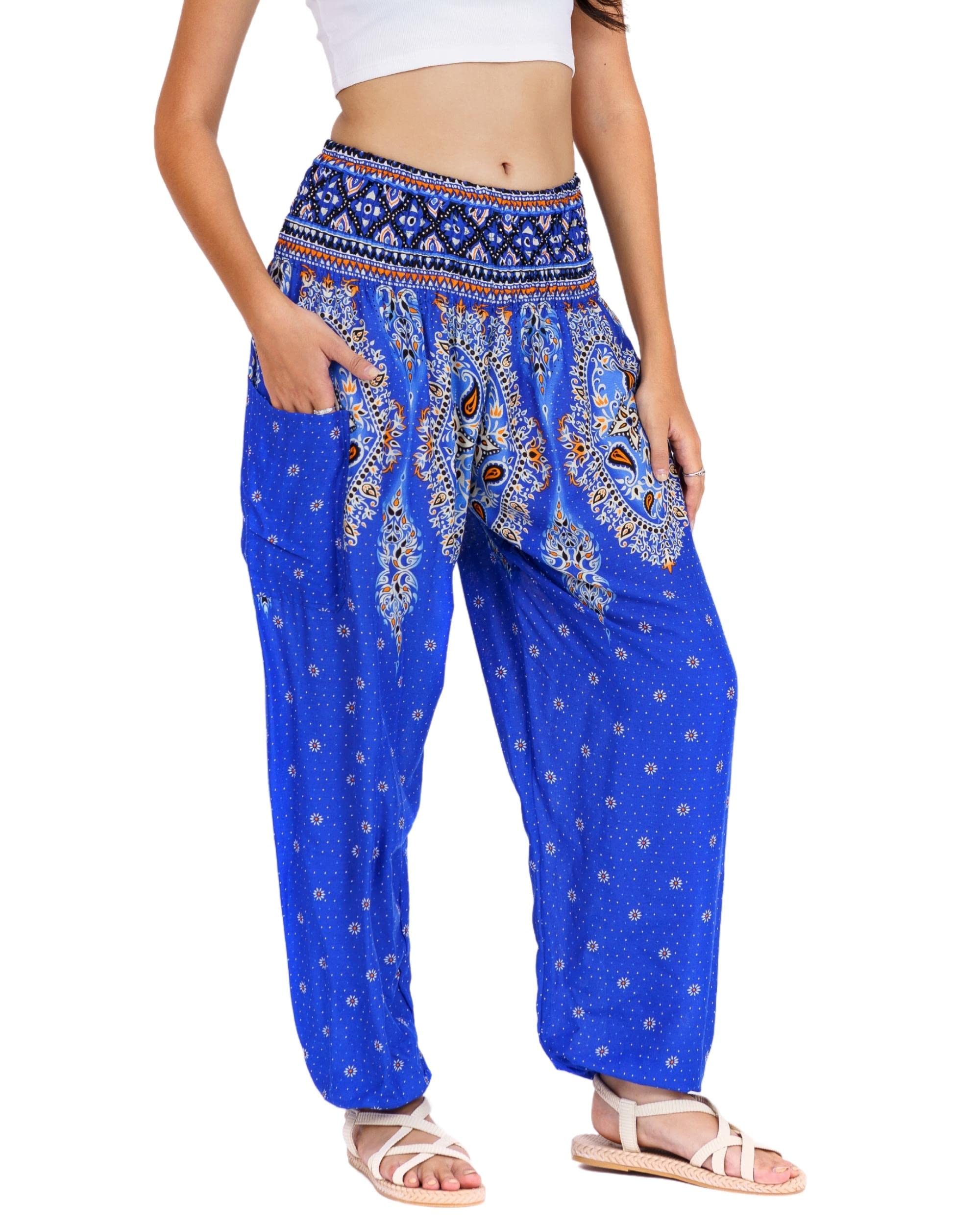 Lofbaz Harem Pants for Women Yoga Boho Hippie Clothing Womens Palazzo Bohemian Pajama Trousers Beach Indian Gypsy Genie Clothes — view 69