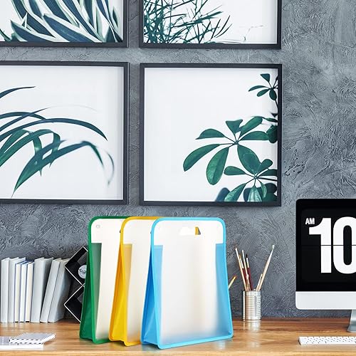 Miniatura 4 de 12 piezas de almacenamiento de papel para álbumes de recortes, hojas de 12 x 12 pulgadas, organizador de almacenamiento de papel con asa,