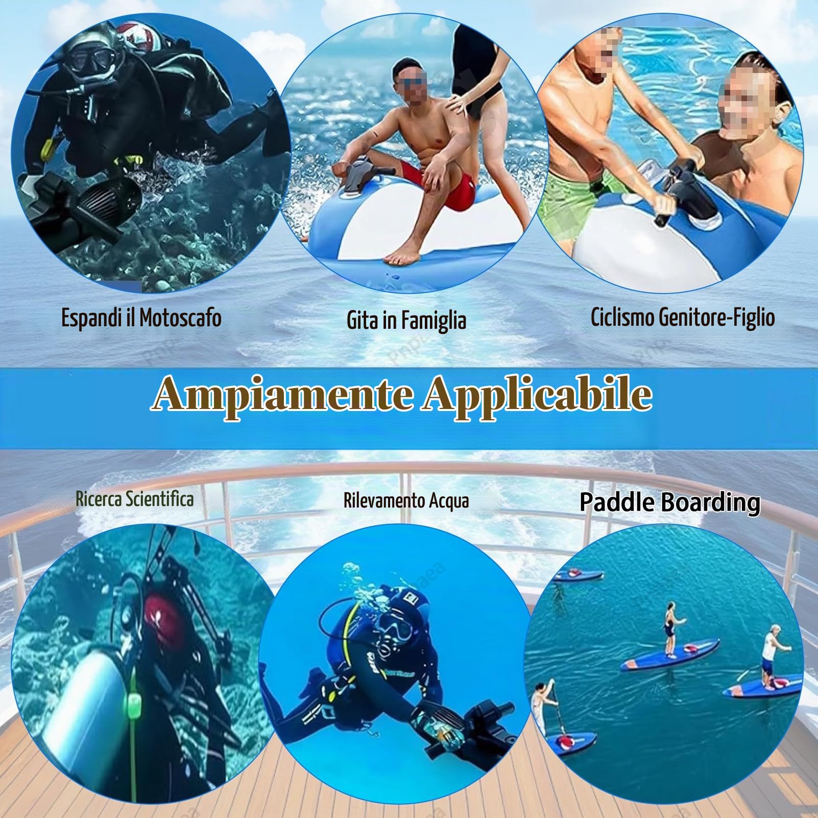 Gommone Gonfiabile,Moto d'Acqua Gonfiabile con Seduta; Propulsione A Getto 500w/700w E Propulsore da 10a/16a,Ideale per Immersioni E Kayak A