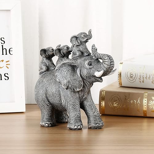 Miniatura 12 de Estatua de elefante – Decoración de elefante – Regalos para mamá – Regalos de elefante para mujer – Decoración del hogar, estantería de oficina